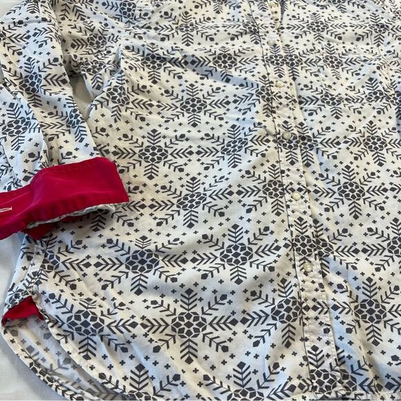 Victoria's Secret Women's Large Winter Sleep Shirt Button Up Pajama Top - Picture 2 of 6